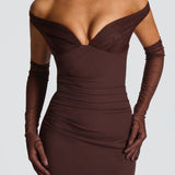 Abigail Maxi Dress - Plum Brown