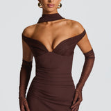 Abigail Maxi Dress - Plum Brown