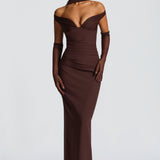 Abigail Maxi Dress - Plum Brown