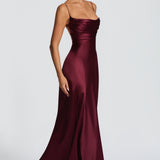 Adelina Maxi Dress - Cherry Patent