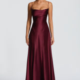 Adelina Maxi Dress - Cherry Patent