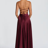 Adelina Maxi Dress - Cherry Patent