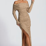 Adelphia Beige Midi Dress