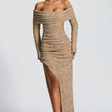 Adelphia Beige Midi Dress