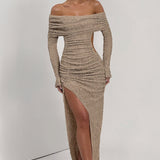 Adelphia Beige Midi Dress