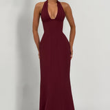 Adora Maxi Dress - Cherry Patent