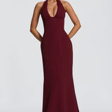 Adora Maxi Dress - Cherry Patent