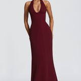Adora Maxi Dress - Cherry Patent