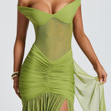 Alaia Olive Maxi Dress
