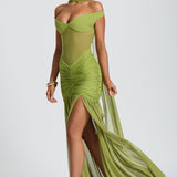 Alaia Olive Maxi Dress