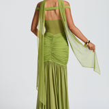 Alaia Olive Maxi Dress