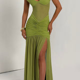 Alaia Olive Maxi Dress