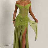Alaia Olive Maxi Dress