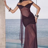 Alaia Maxi Dress - Plum