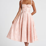 Amity Midi Dress - Soft Peach Color