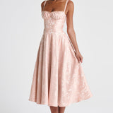 Amity Midi Dress - Soft Peach Color