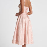 Amity Midi Dress - Soft Peach Color