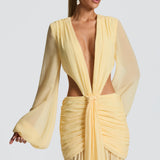 Andrina Lemon Maxi Dress