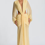 Andrina Lemon Maxi Dress