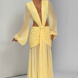 Andrina Lemon Maxi Dress