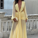 Andrina Lemon Maxi Dress