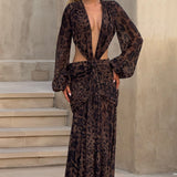Andrina Maxi Dress - Leopard Print