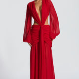 Andrina Red Maxi Dress