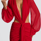 Andrina Red Maxi Dress