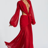 Andrina Red Maxi Dress