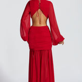 Andrina Red Maxi Dress