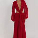 Andrina Red Maxi Dress