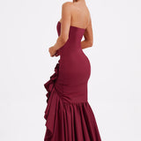 Bordó Angelina Maxi Dress