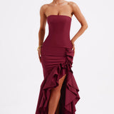 Bordó Angelina Maxi Dress