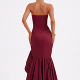 Bordó Angelina Maxi Dress