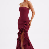 Bordó Angelina Maxi Dress
