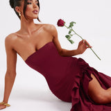 Bordó Angelina Maxi Dress