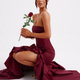 Bordó Angelina Maxi Dress