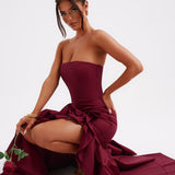 Bordó Angelina Maxi Dress