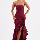 Bordó Angelina Maxi Dress