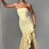 Angelina Lemon Maxi Dress