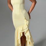 Angelina Lemon Maxi Dress