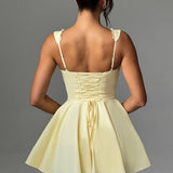 Antonella Mini Dress - Lemon