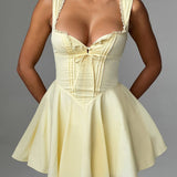 Antonella Mini Dress - Lemon
