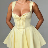 Antonella Mini Dress - Lemon