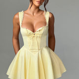 Antonella Mini Dress - Lemon