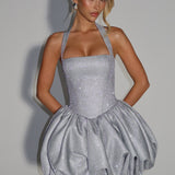 Araminta Mini Dress - Silver