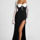 Aria Maxi Dress - Black/White