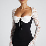 Aria Maxi Dress - Black/White