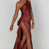 Ariel Maxi Dress - Rust Brown
