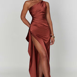 Ariel Maxi Dress - Rust Brown